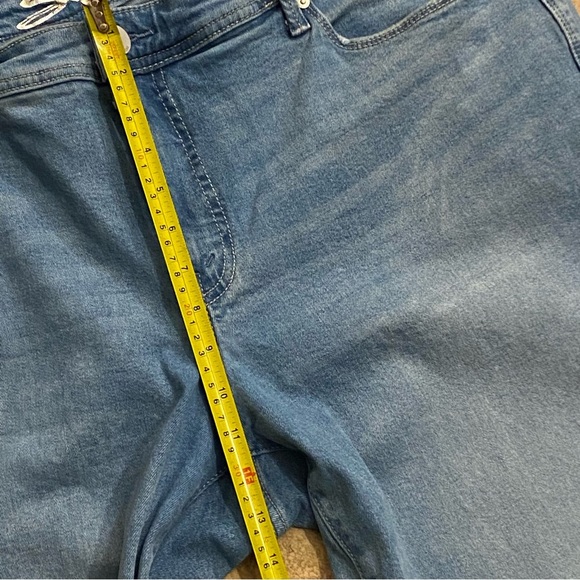 Melissa McCarthy Seven7 Jeans Size 20 Denim Blue Embroidered Pockets Straight - Picture 9 of 11